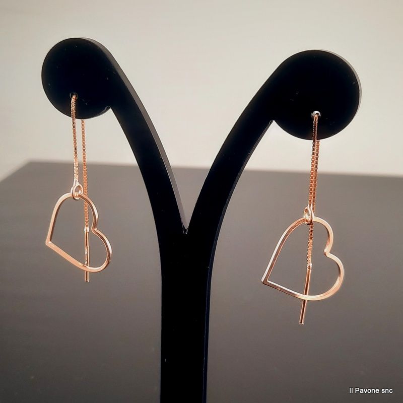 Orecchino Argento Saliscendi Cuore01