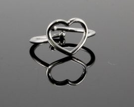 Anelli Argento Cuore Forato