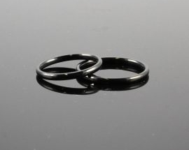 Anello Acciaio 2 mm NERO