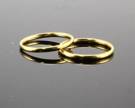 Anello Acciaio 2 mm ORO