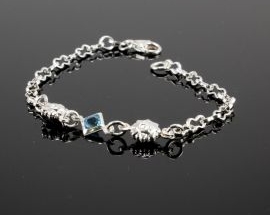 Bracciale Argento Acquamarina 5026