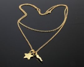 Collana Argento Cornetto Oro
