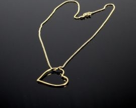 Collana Argento Cuore Oro