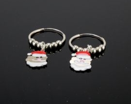Natale Cerchio Argento Babbo Natale