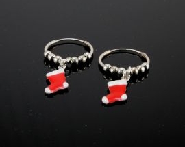 Natale Cerchio Argento Calza