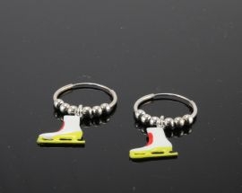Natale Cerchio Argento Pattino