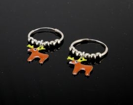 Natale Cerchio Argento Renna