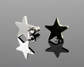 Orecchini Acciaio Stella00
