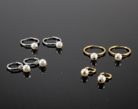New Acciaio Perla Orecchini