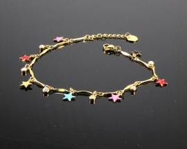 Cavigliera Acciaio Stelle ORO