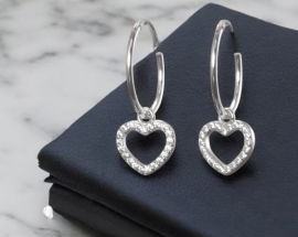 New  Orecchino argento Cuore