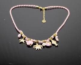 New    Acciaio Collana Rosa