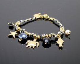 New    Acciaio Bracciale Nero