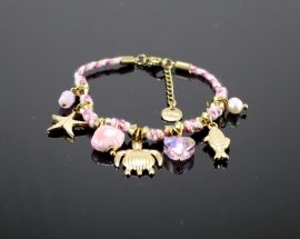 New    Acciaio Bracciale Rosa