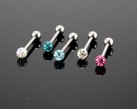 Piercing Barretta Strass silicone